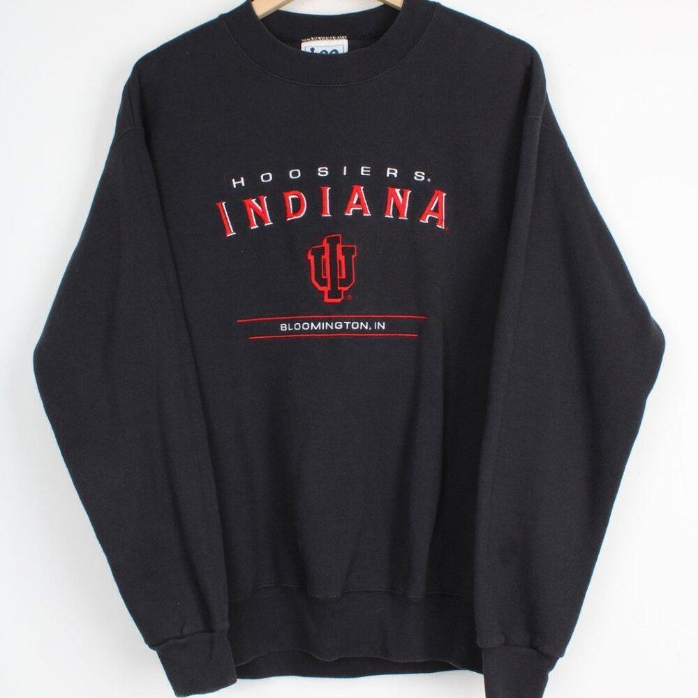 Indiana Hoosiers Sweatshirt Retro Mb343 Black